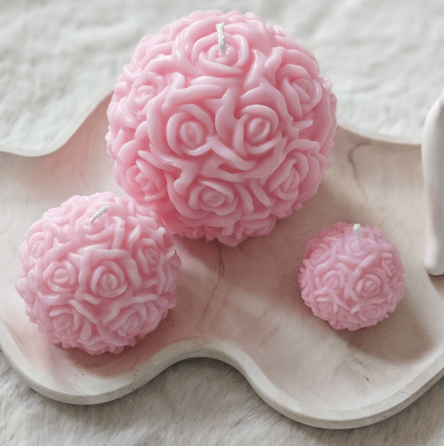 Le Trio de bougies "ROSY"