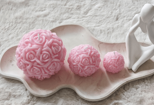 Le Trio de bougies "ROSY"