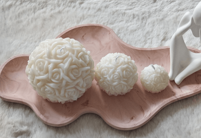 Le Trio de bougies "ROSY"
