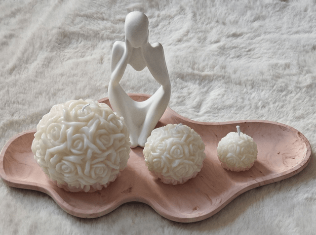 Le Trio de bougies "ROSY"