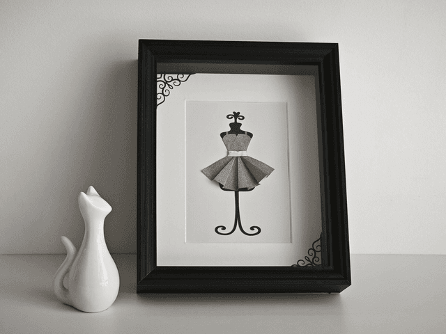 Cadre origami &quot;Petite Robe&quot;