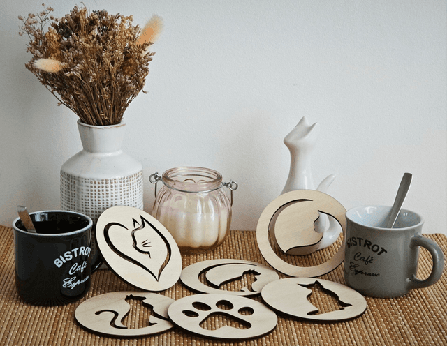 Sous tasses collection &quot;Chats&quot;